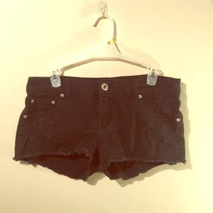 Black Jean Shorts